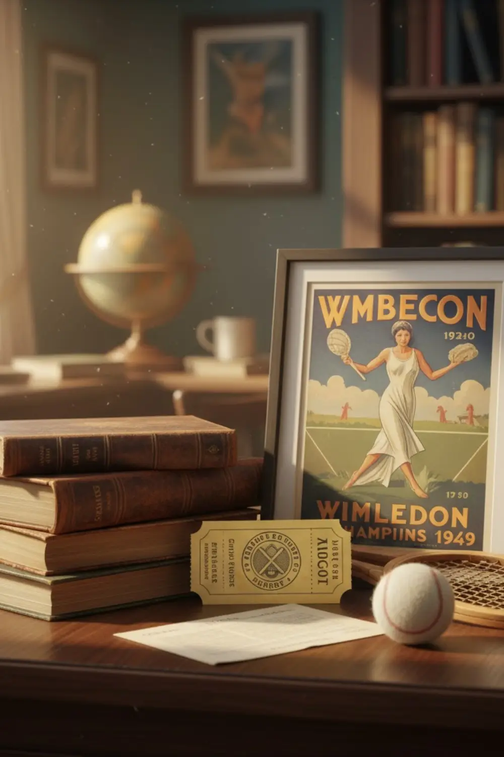 poster vintage di Wimbledon, libri e memorabilia da collezione come idee regalo tennis