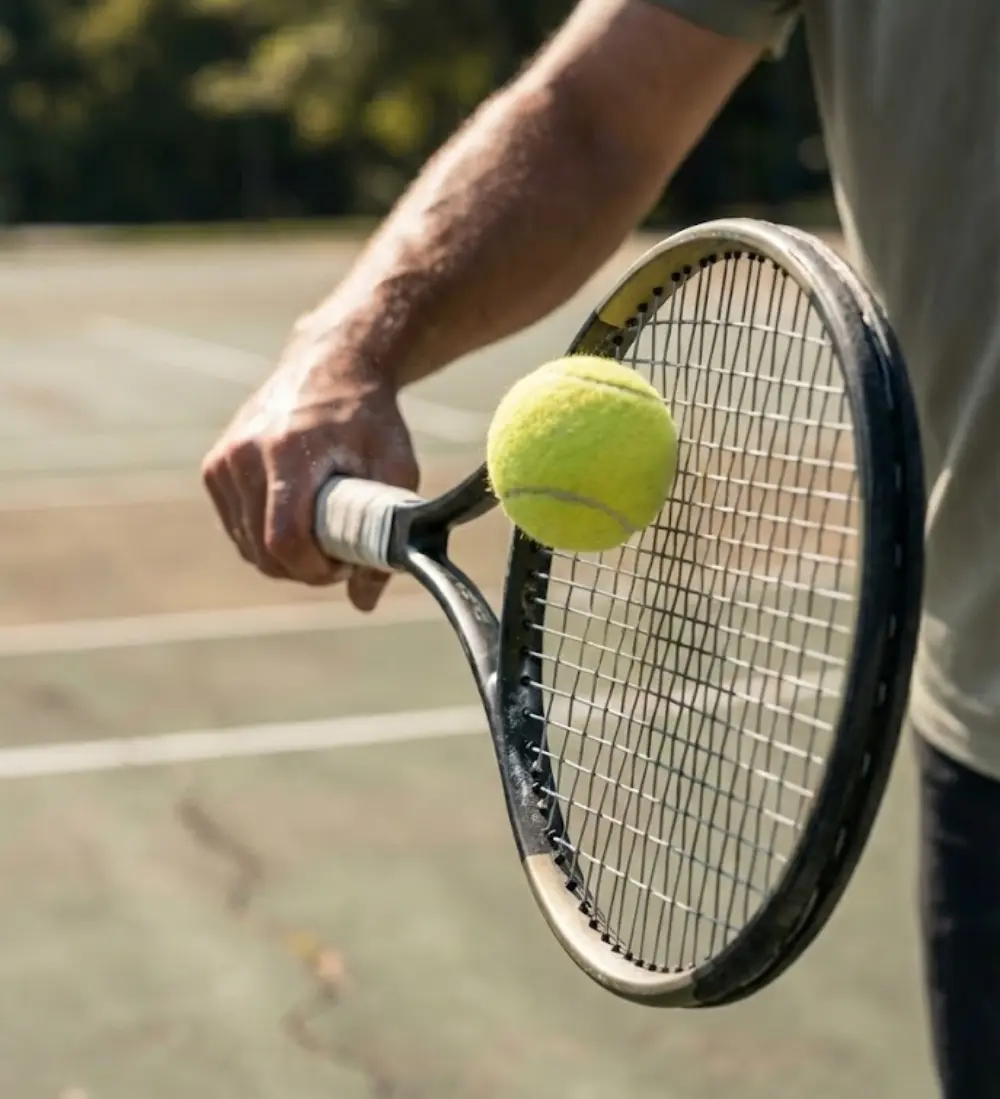 Schläger verdreht sich bei einem Fehlkontakt Außermittiger Schlägerkontakt bei einem Tennis-Schlag