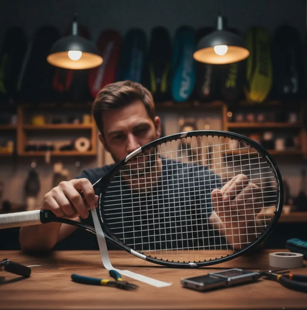 Blei zur torsionalen Stabilität Tennisschläger mit Bleigewicht am Rahmen angepasst