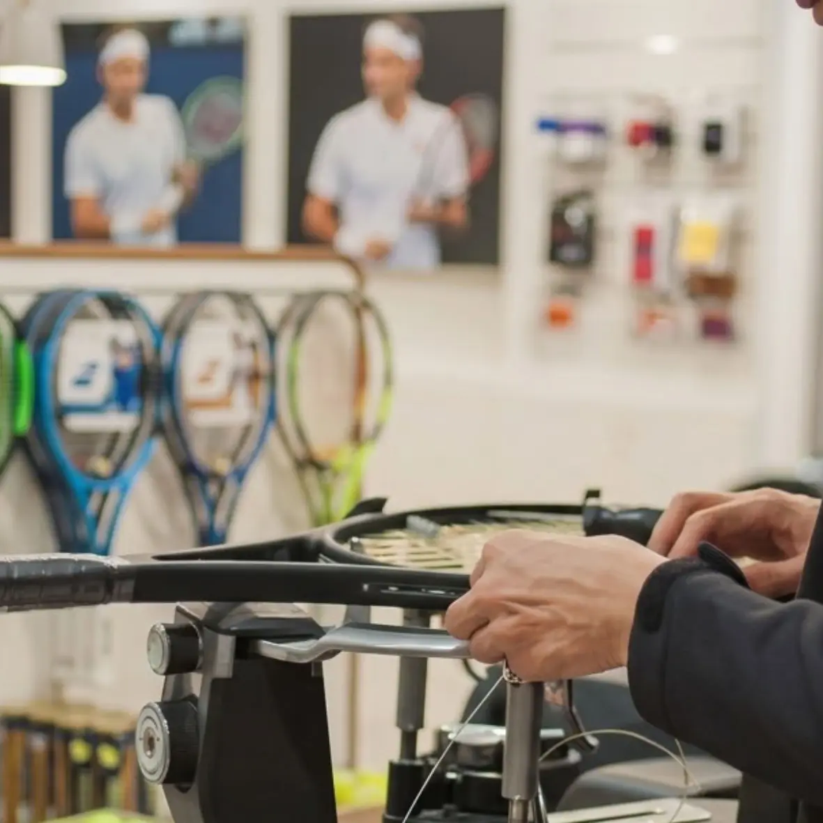 Professional Tennis Racket Customization Tennis racket customization by a professional racket technician