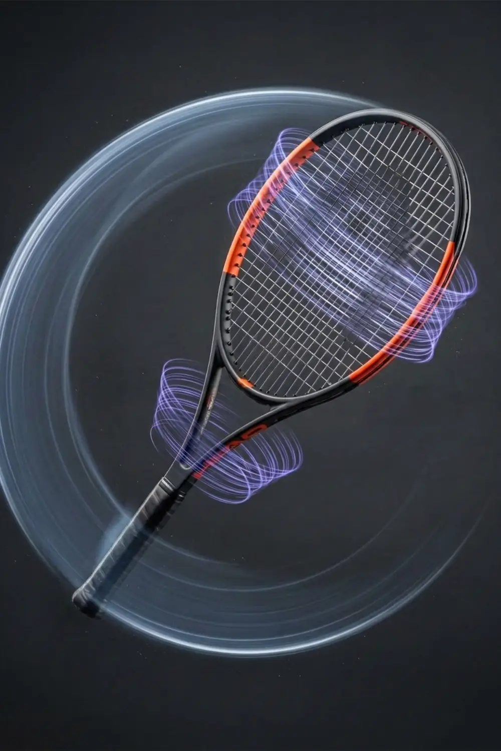 Tennis Racket Swingweight and Twistweight Tennis racket visualization showing rotational motion, swingweight and twistweight